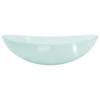 VidaXL Lavabo Vasque à Poser de Toilette Lave-mains de Salle de Bain Lavabo de Salle d'Eau Maison Intérieur Verre Trempé 345244