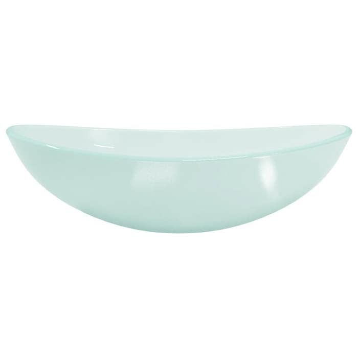 VidaXL Lavabo Vasque à Poser de Toilette Lave-mains de Salle de Bain Lavabo de Salle d'Eau Maison Intérieur Verre Trempé 345244