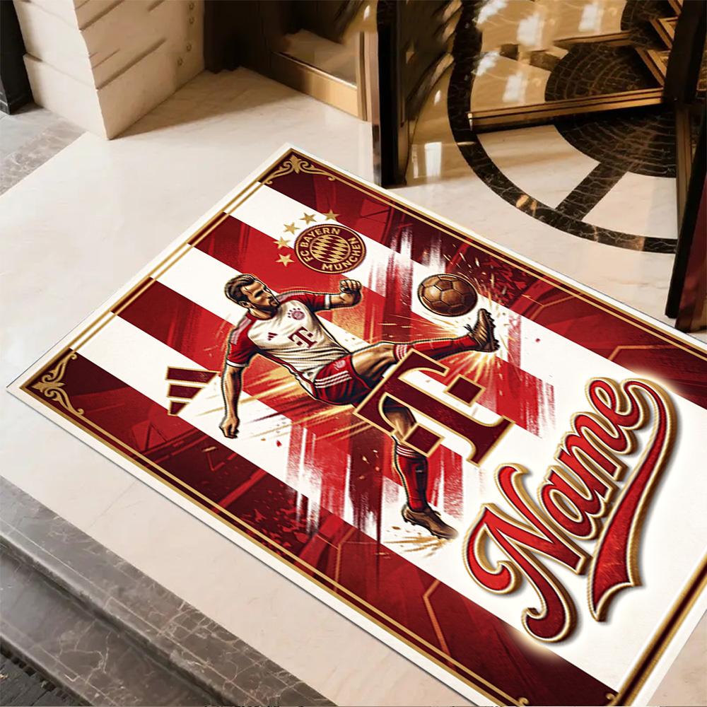 Bayern Munich Fan Gear Floor Mat Suitable for Kitchen Bedrooms Balcony Game Room Anti-slip Rug Office Home Decor Perfect Birthday/Christmas Gift Idea