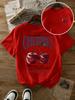 Summer Sweeter Cherries Prints T-Shirts Womens T Shirts Basic O-Neck Short Sleeve Tops Casual Woman Clothes