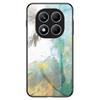 Pro Xiaomi Redmi Note 14 Pro 4G Pouzdro Vzor mramoru Tvrzené sklo+PC+TPU Ochranný kryt na telefon