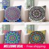 Home Decor Colorful Mandala Pattern Decorative Pillow Covers Pattern Cushion Cover Suitable For Sofa Bedroom Car Pillow Cover