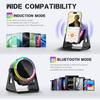 MRMORALE Wireless Induction Speaker, Multifunctional Bluetooth Phone Holder with RGB Light & 360° Rotation, HD Surround Sound, Compatible with