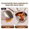 Anti-fall Stainless Steel Spoon Rest Rustproof Kitchen Utensil Rack  Kitchen Organization