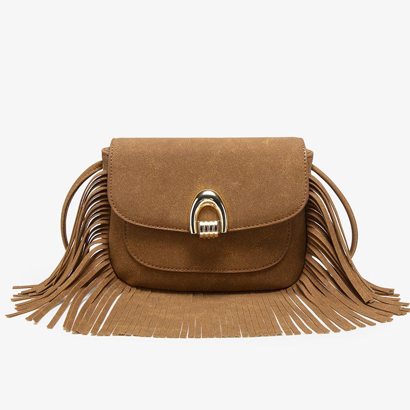 

A Versatile Crossbody Bag for Spring Commuting, A Fashionable, Retro and High-end Small Square Bag коричневий