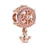 925 Rose Gold Anchor Angel Leaf Charm Bead Chain For DIY Bracelet Jewelry Ladies Accessories