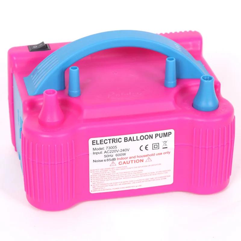 1PC High Pressure Double Hole Electric Balloon Air Pump Portable Birthday Balloon Pump Blower European Plug Air Compressor