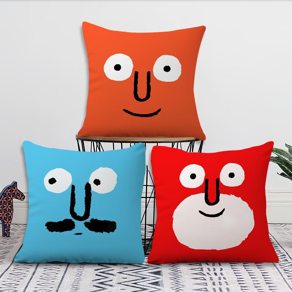 Art J-Jean J-Jullien Cute Cushion Cover Pillow Sofa Printing Decoration Room Home Office Coffee Shop Car Nordic Simplicity