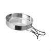 Stainless Steel Frying Pan Cookware Space Saving Cooking Pot Lightweight with Handle Camping for