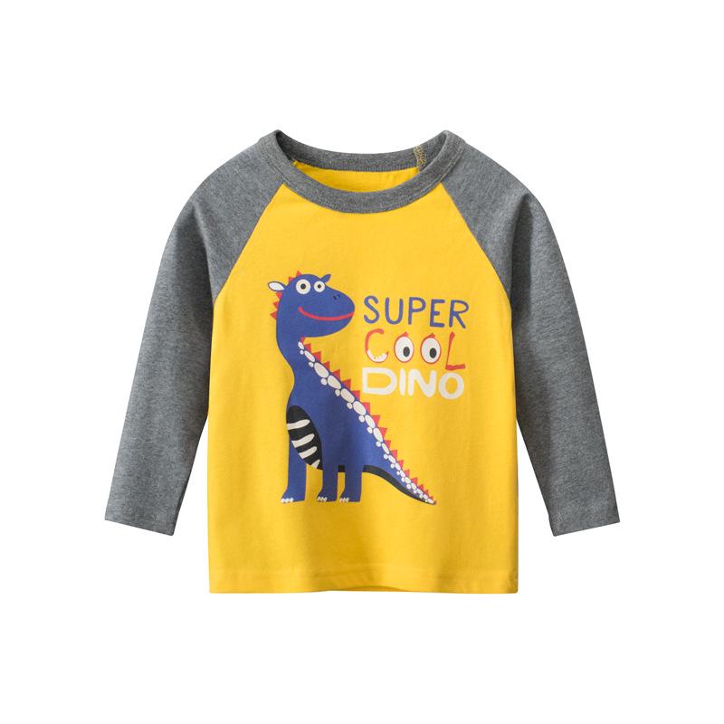 27kids Children s Korean Style Boys Long Sleeve T-Shirt - 2024 Autumn Collection 100 cm