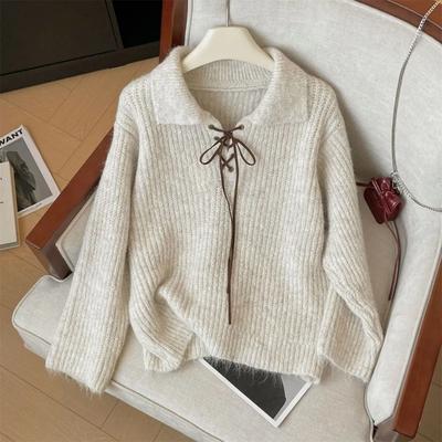 Trui voor Dames Winter Katoen Verdikte Pullover Warm Gebreid Rekbaar Lange Mouw Oversized Jumper Trui Tops