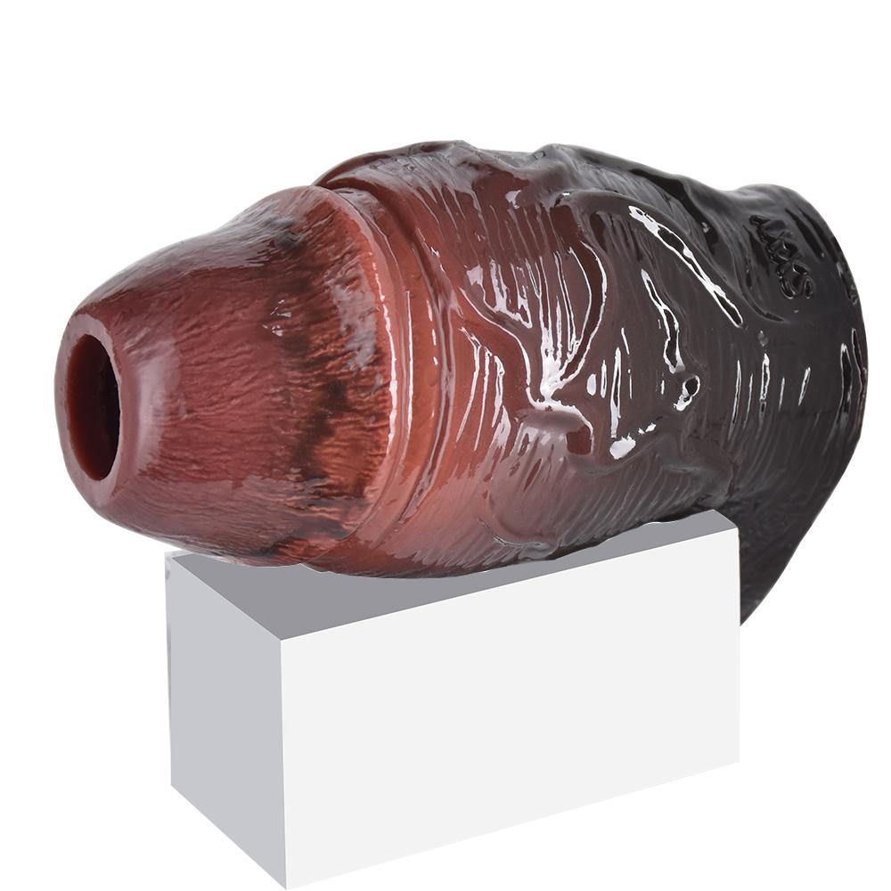 Realistic Silicone Penis Sleeve Extender Condom Cock Enlarger Strap On Adult Dildo Sex Toy