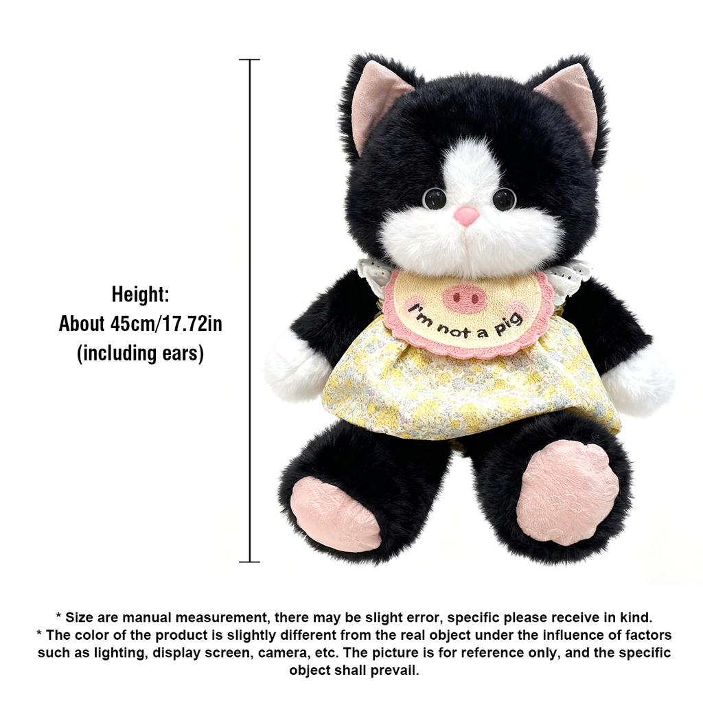 Non-Toxic 45Cm Imitation Mink Fur Cat Doll Cute Little Cat With Dress Plushies Plush Stuffed Animal Doll Children Valentine Day Children Gifts