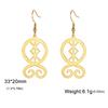 Dawapara Trollkors Troll Cross Dangle Earrings Scandinavian  Protective Runes Norse Amulet Stainless Steel Jewelry