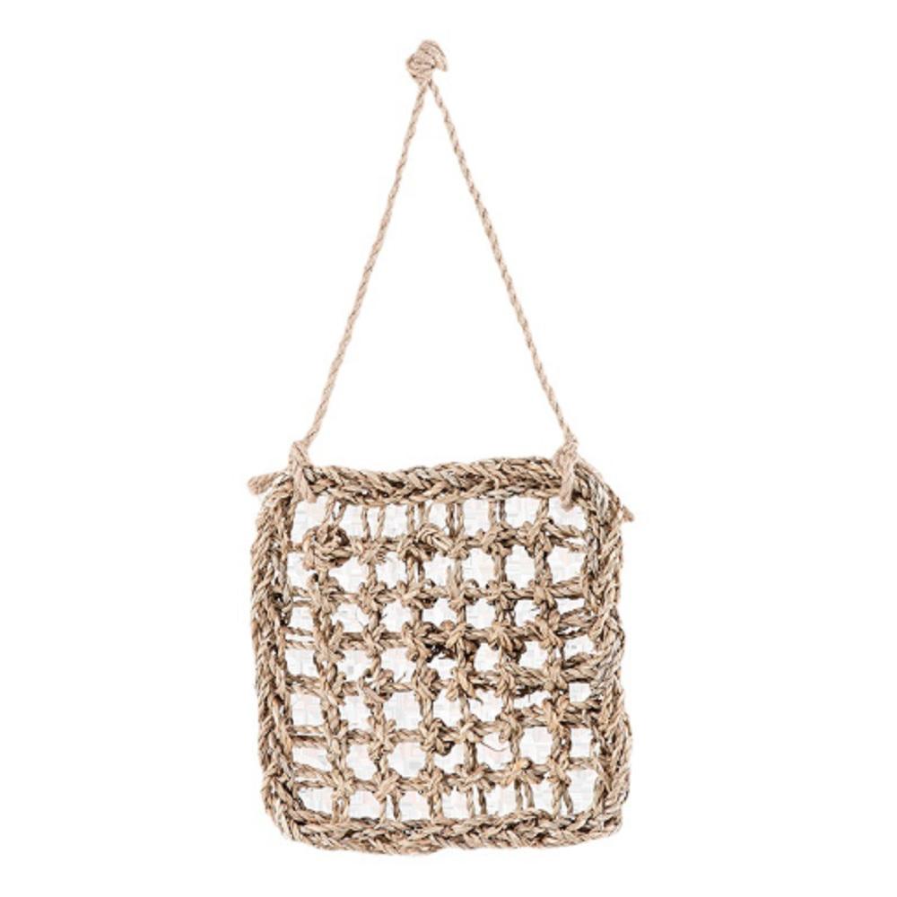 Parrot Climbing Net Swing Toy Ladder Nibbling Toy Grass Woven Net Hanging Hammock