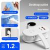 Pocket Power Strip Extension Cord 1Ac 2Usb 2Type C Socket Pure Minimalist Style Pd 15.5W Fast Charging Home Travel