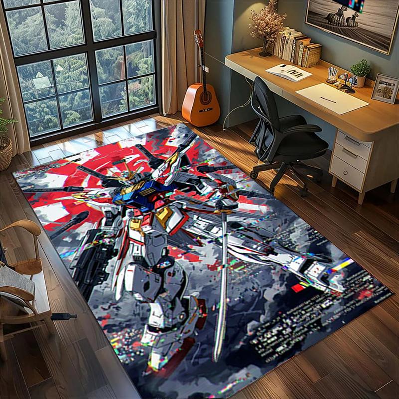 

Bedroom Decor Gundam Large Area Non Slip Washable Rug Gamer Room Floor Mat 60x90cm