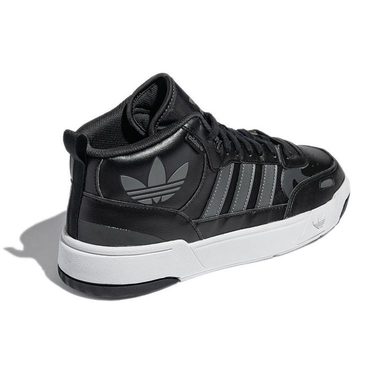 Adidas Originals Post Up Non-Slip Durable Mid-Top Skate Shoes Unisex Skate Shoes Black White H00165