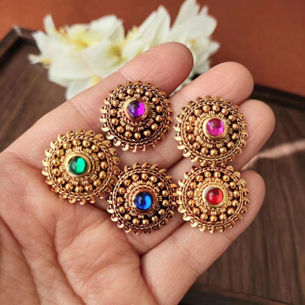 Round Hair Stick - Exotic Thai, Myanmar & Laos Style Hairpin Accessory
