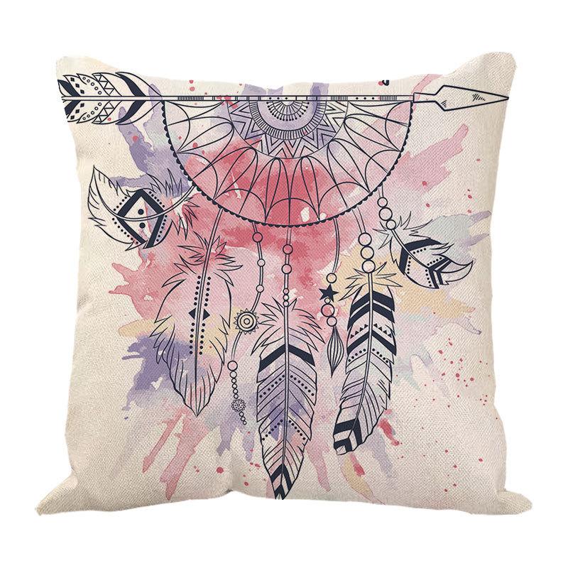 

Dreamcatcher Printed Bay Window Decoration Pillow Case Car Waist Pad Pillow Sofa 45 * 45 without core