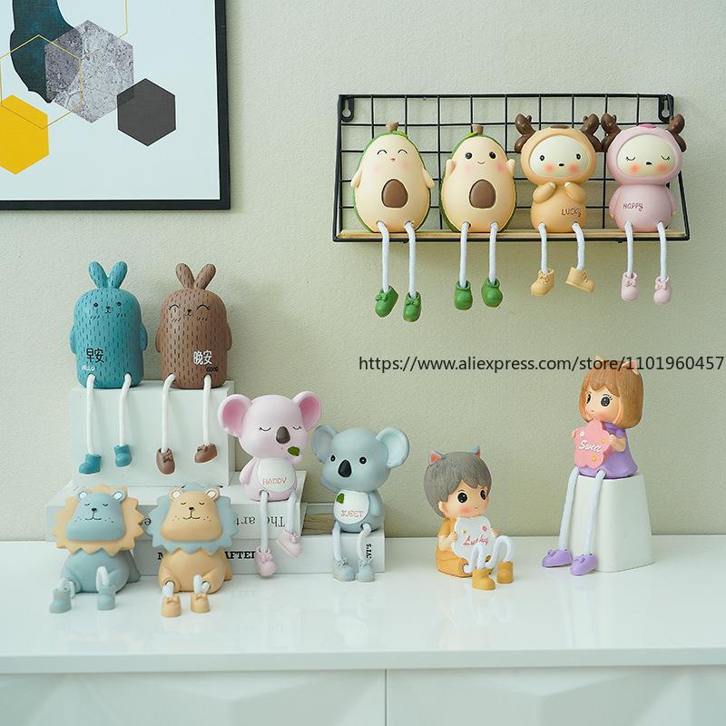 Entzückende Mädchenhafte Heimdeko Harz Avocado Ornament Hängende Puppe Kreative Desktop Figur Geschenk