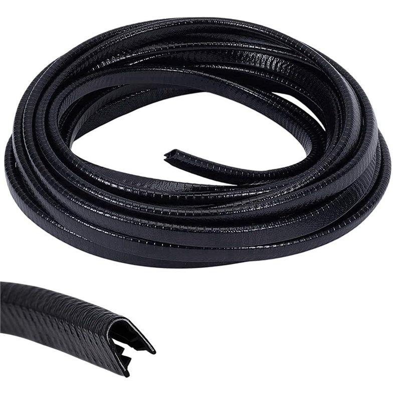 

32.8Ft Full Brim Hard Hat Guard Strip, PVC Material For Enhanced Helmet Protection чорний