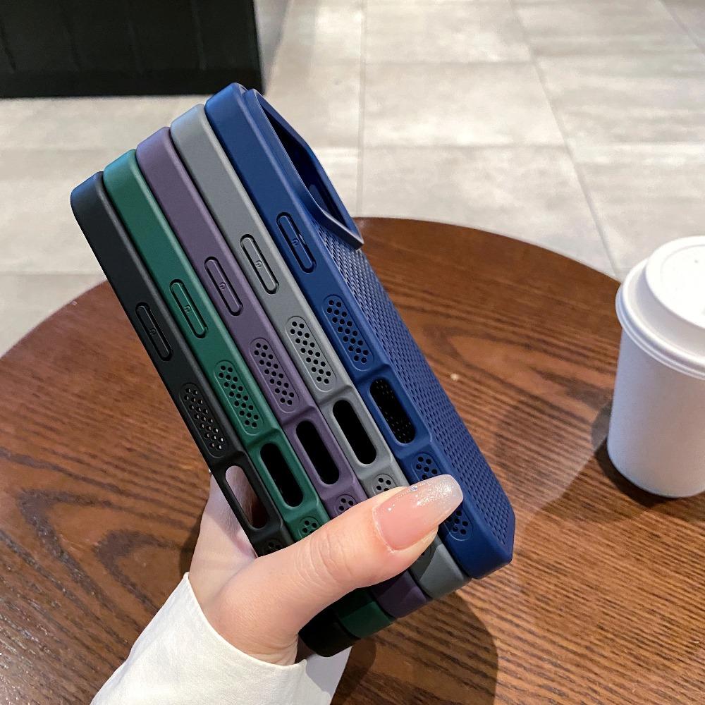 Trendy Hollow Mesh Cooling For Magsafe Case For iPhone 17 Air 16 15 14 13 12 Plus Pro Max Magnetic Honeycomb Breathable Cover
