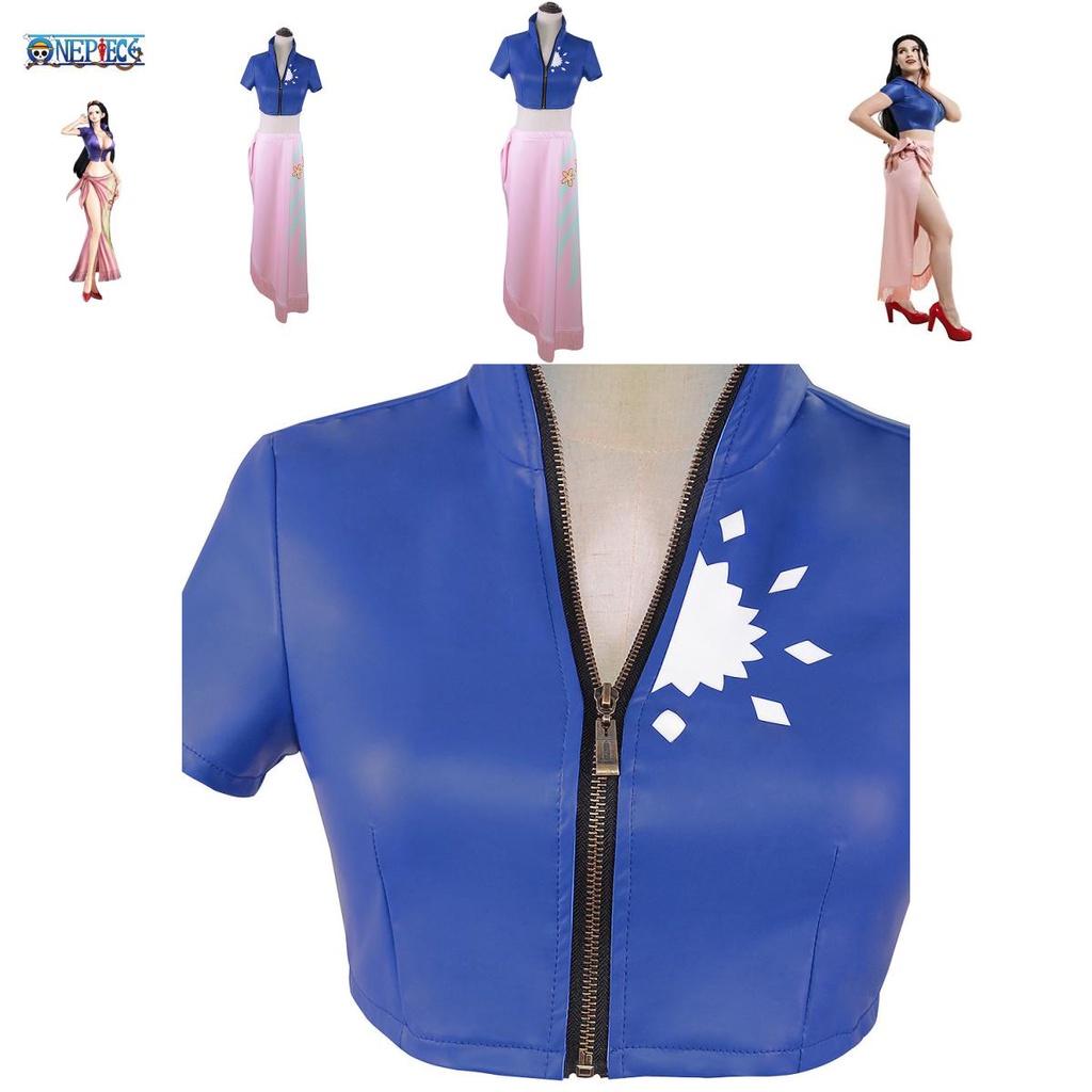 Stunning One Piece Nico Robin Skirt Anime Cosplay Costume Halloween Tops Decorated Ideal For Video Shoots And Festivals.