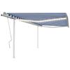 VidaXL Manual Retractable Awning with LED Terrace Awning Balcony Awning Garden Patio Outdoor Window Shading 3070021