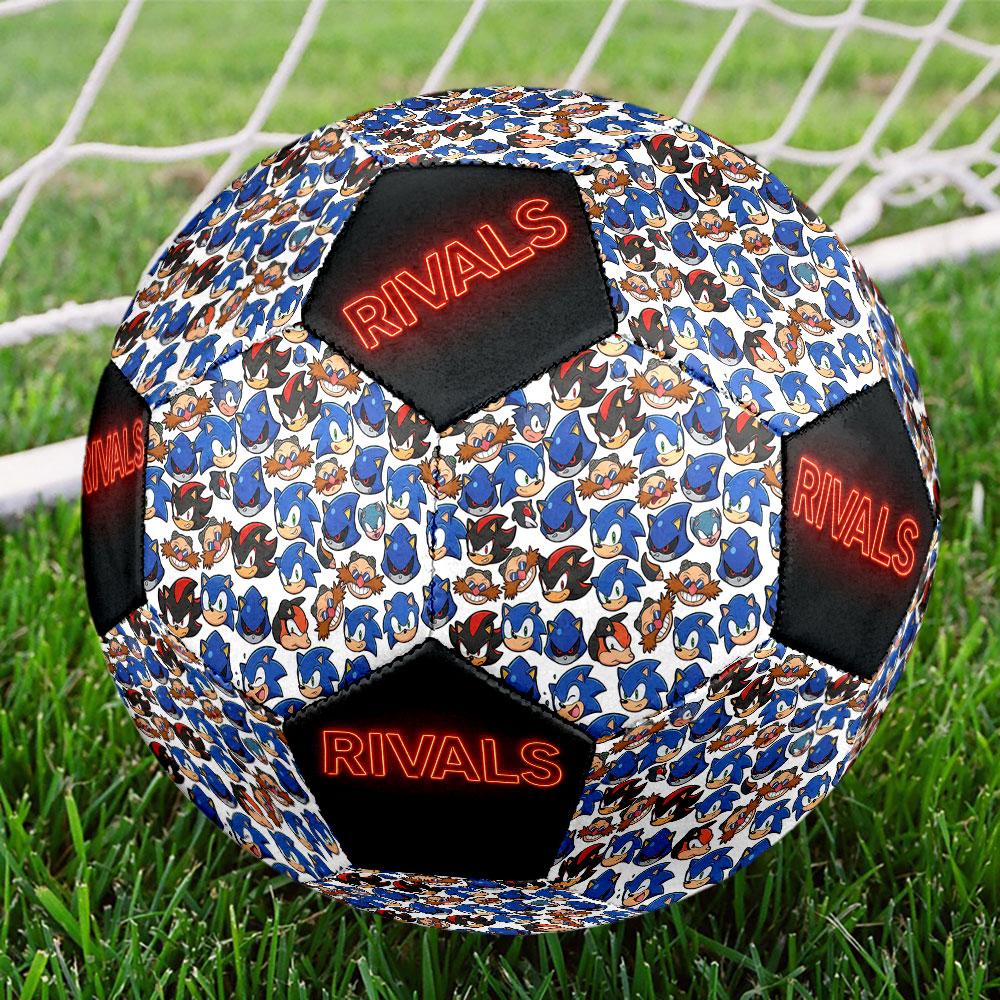 1pc Sonic the Hedgehog Soccer Ball Size 5 Indoor Soccer Ball Fashion Colorful Backyard Game - Great For Sports Fans Gift HE40