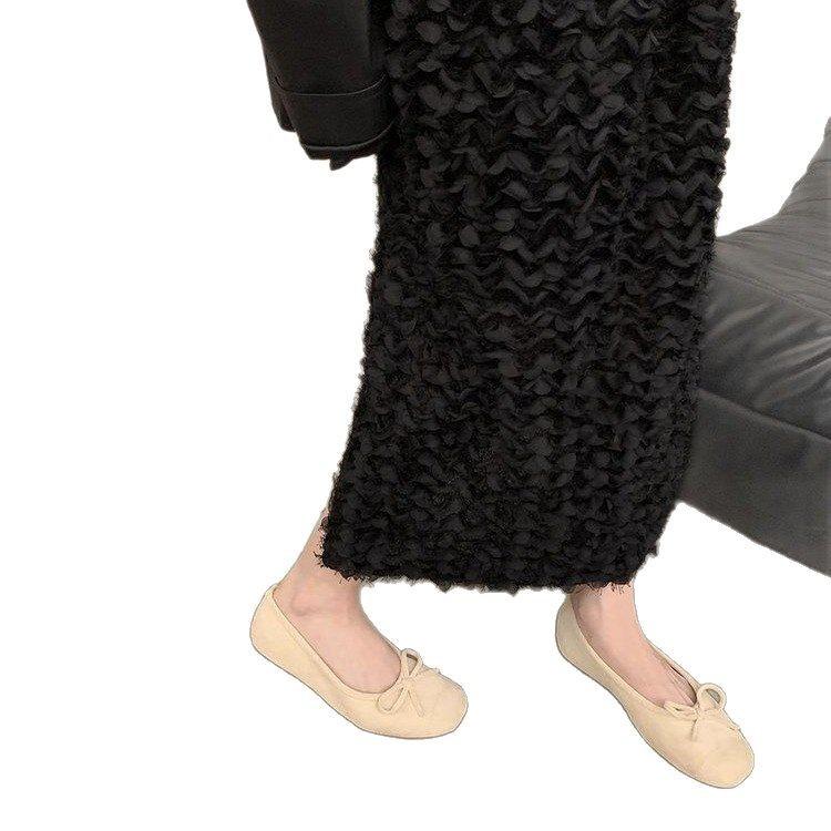 New Chinese ladyshoes French silver gentle small fragrant women's shoes candy ballet flats autumn soft-soled red single shoes