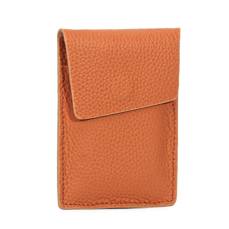 Ultra-thin Genuine Leather Women's Multi-card ID Holder