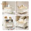 Multifunctional Tissue Box Cover Holder with Storage Compartments Large Capacity Rectangular Napkin Tissue Organizer