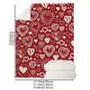 Bright red heart-shaped pattern Flannel printed blanket suitable for all seasons suitable for living room office sofa and travel