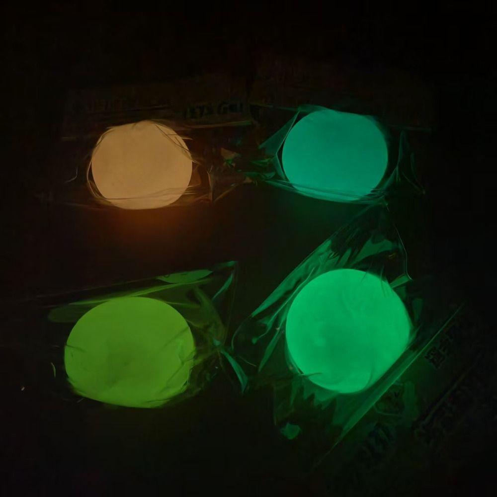 Glow in The Dark Luminous Squishy Balls Hand Relax Squishy Toy Maltose Squeeze Balls Kids Adults