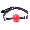 Festes Silikon-PU-Leder-Oralgeschirr, 42 mm, offener Mund, Ballknebel-Bügel, BDSM-Rückhaltesystem, Sklave, Sexspielzeug für Erwachsene, Bondage-Spiel
