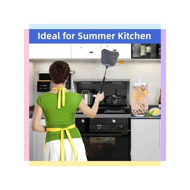 Retractable Fly Swatter Durable Plastic Heavy Duty Fly Swatter Mosquito Repellent Garden Suitable Summer Home Supplies