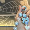 Colorful Bowknot Bead Jewelry for Mobile Phone Hanger, Girls' Couple Bead Jewelry, Bag Hanger, Car Keychain