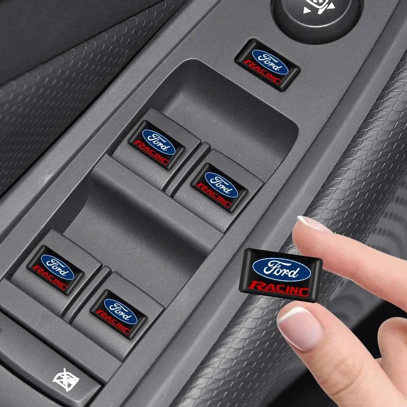Car Door Window Button Anti Scratches Protective Sticker For Ford Focus 2 MK2 3 4 MK3 MK4 ST Mondeo Festiva Fusion Suit Fiesta
