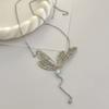 Light Luxury Temperament Hollow Butterfly Wings Star Fringed Collarbone Chain New Personality Internet Celebrity Niche Design Necklace