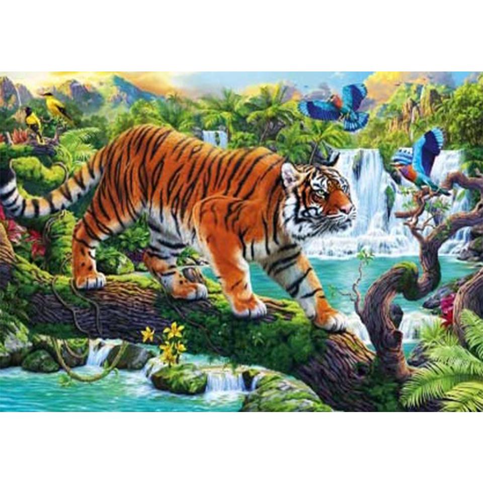 5D DIY алмазная живопись с животными, стразами, тигром, художественная картина, полная Алмазная вышивка, мозаика, набор для вышивки крестом, домашний декор, подарок