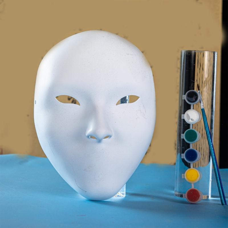 Nuo Operas Mask DIY Full Face Masks Plain White Mask Blank Paintable Mask Mardi Gras Mask Masquerades Mask Party Mask