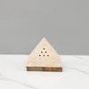 Pyramid Incense Burner StoneLike Holder with Base Stable Censer for Hotel Reception,