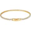 Tennis Bracelet | 2mm 14K Gold/White Gold Plated Cubic Zirconia Silver, Gold Bracelets for Women | Elegant CZ Tennis Bracelet for Women, Thin,