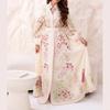 European and American women's clothing, new spring models, printed lantern sleeves, waist models, strappy tassel dresses
