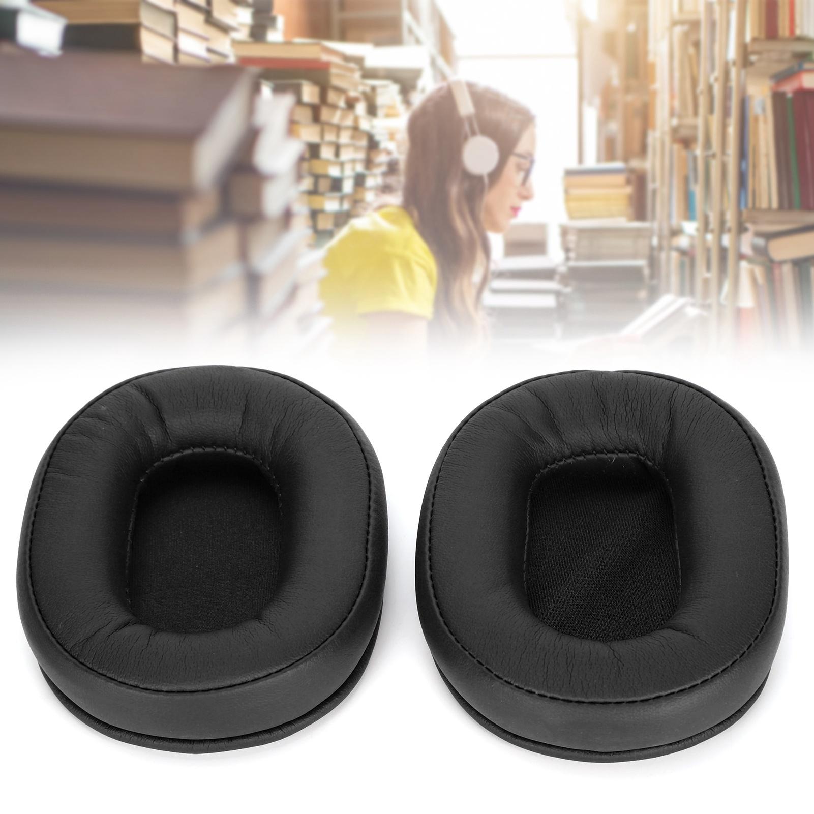 Hdphones r Pads Soft Brthable Replacement r Cushions for ATR7 M40X M50X(Black )
