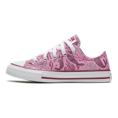 Chuck Taylor All Star Breathable Shock Absorption Low Top Canvas Shoes Kids Sneakers Pink 667204C