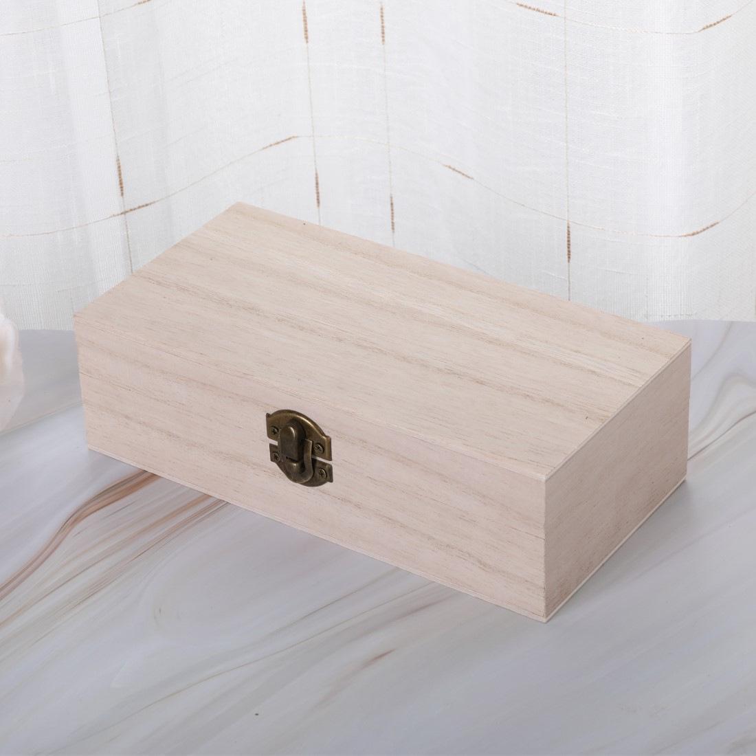 Carbonized Paulownia Wooden Rectangular Storage Box - Souvenir Box
