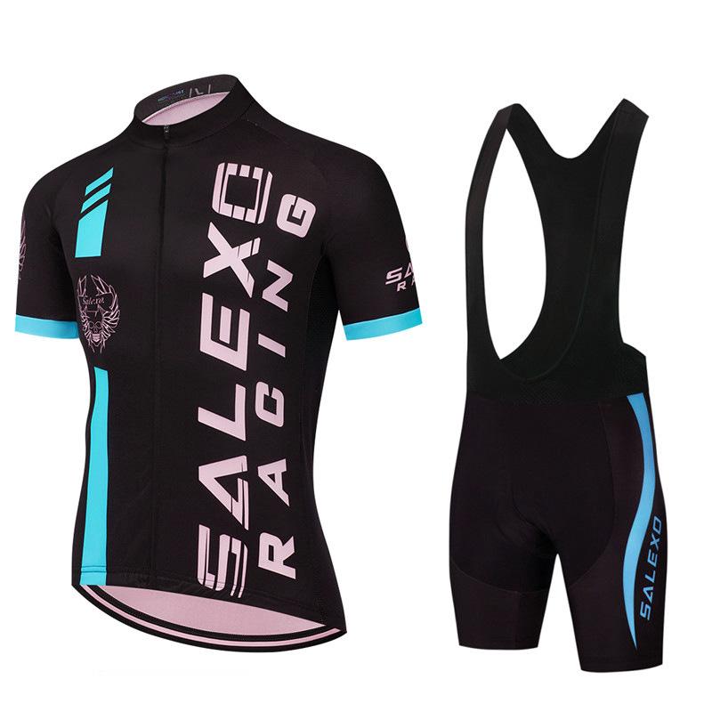 Bike Suit Men's Bicycle Suit Summer UV Protection Short Sleeve Suit Strap Shorts 2026 Summer Breathable Cycling Suit Set