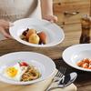 2PCS Japanese-Style Ceramic Straw Hat Plate Threaded Pattern Dessert Dish Serving Dish  Salad